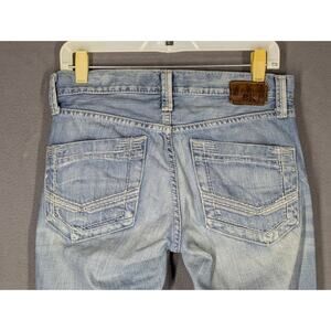 BKE Fulton Jeans Mens 30x32 Blue Bootcut Denim Distressed